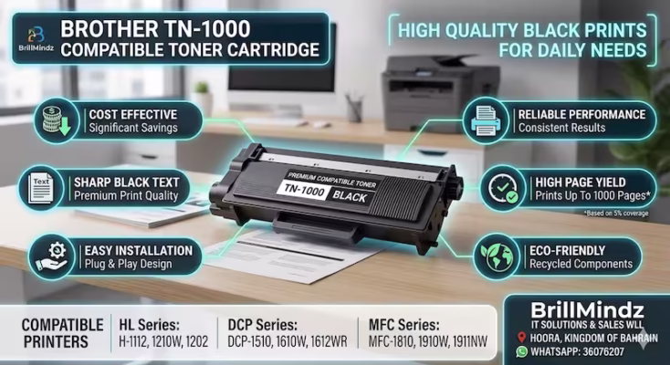 Brother TN-1000 Compatible Toner Cartridge Features and Printer Compatibility