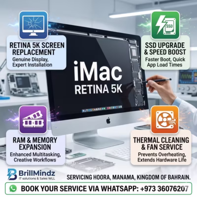 iMac 2017 Service and Repair Infographic BrillMindz Bahrain