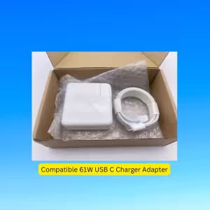 61W USB-C Power Adapter compatible with MacBook Pro models A1706 A1708 A1989 and A2159