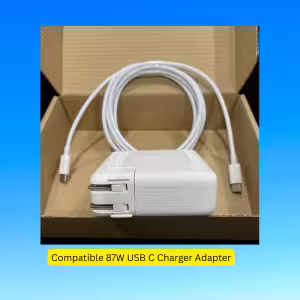 USB-C connector detail for 87W Power Adapter with technical specifications