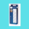 Close-up view of the integrated safety shutters inside the Philips Power Multiplier sockets.