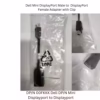A high-quality Dell Mini DP to DP Adapter showing the Mini DisplayPort male connector and the DisplayPort female port with a secure clip.