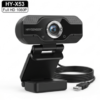 A high-resolution view of the Haysenser HY-X53 Full HD 1080P USB webcam with its long connection cable and USB plug.