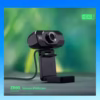 A full view of the Heatz ZR80 Full HD 1080P webcam in black, showing the camera and flexible monitor clip