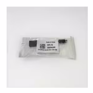 Detailed view of the 20-pin Mini DisplayPort male connector on the Dell Mini DP to DP Adapter.