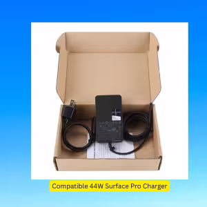 Surface Pro 44W Adapter showing magnetic connector and extra USB charging port.
